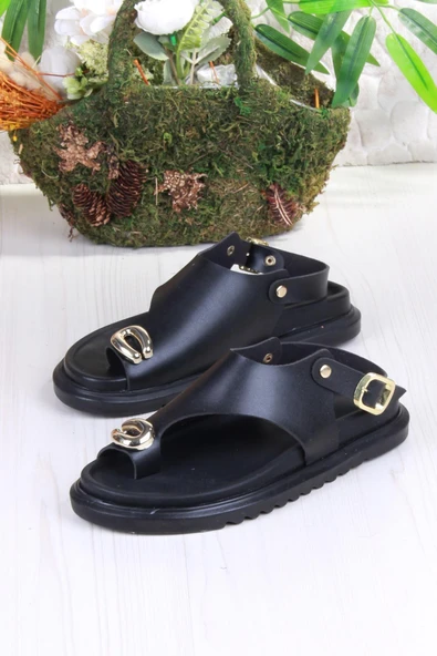 Fort 099-108 Fls Toka Detaylı Parmak Arası Kadın Sandalet - Resim 5