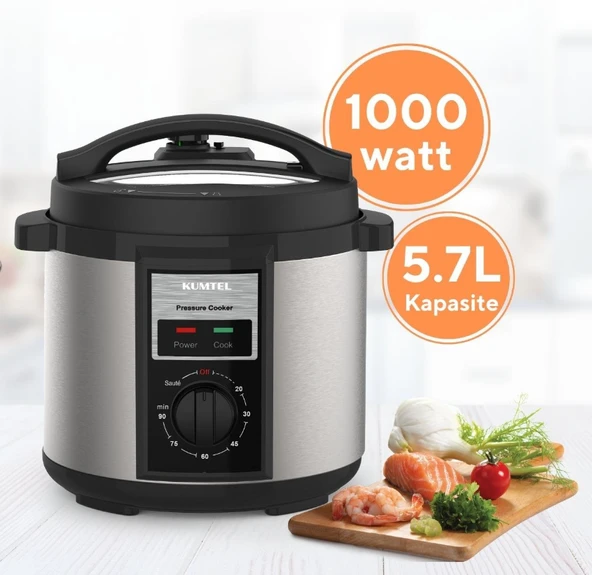 Kumtel Elektrikli Düdüklü Tencere 1000 Watt HPC-02 - 2