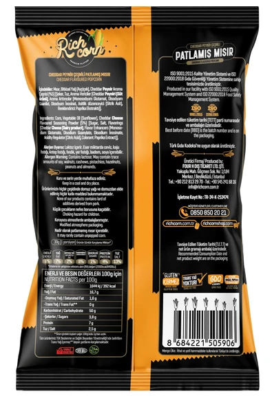 Richcorn Cheddar Çeşnili Popcorn - 3