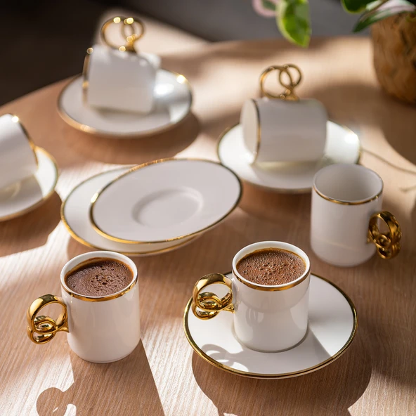 Emsan Wedding 90 ml 6'lı Kahve Fincan Takımı - Resim 3