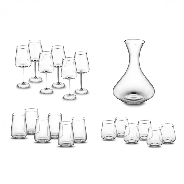 Emsan Brillante 19 Parça Bardak Seti Platin - Resim 4