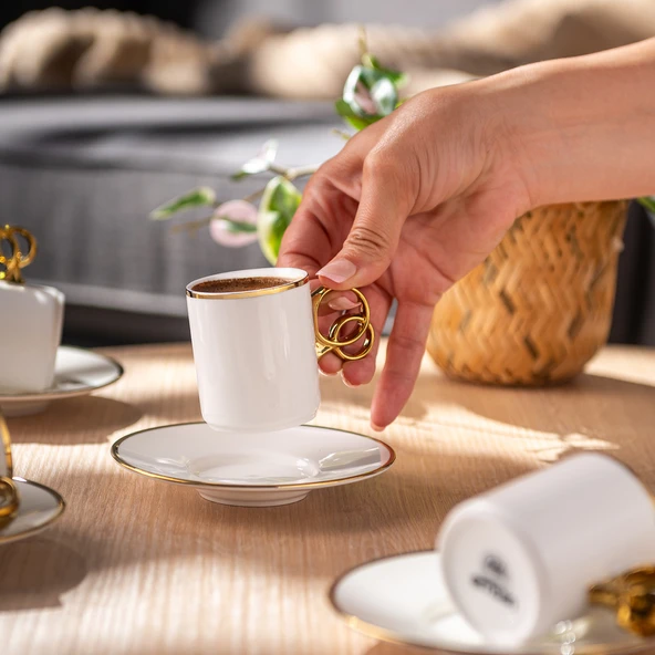 Emsan Wedding 90 ml 6'lı Kahve Fincan Takımı - Resim 10