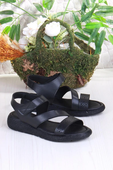 Fort 35851 Mavişim Rahat Esnek Çırt Bağlamalı Kadın Sandalet - Resim 4