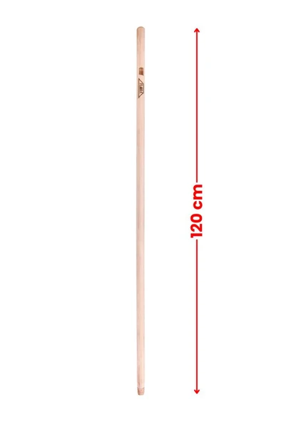 Vidalı Ağaç Sap 120 Cm FT730, Çekpas Sopası Paspas Fırça Faraş Süpürge Mop Sapı (Standart Vidalı Uç) - Resim 2