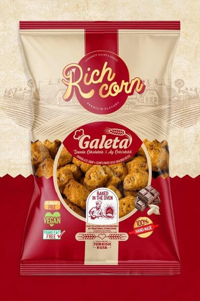 Richcorn Çikolatalı & Ayçekirdekli Galeta - 1