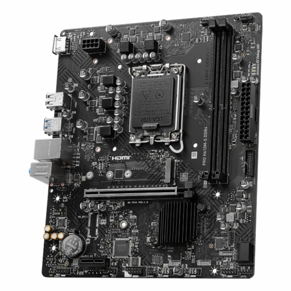 MSI Pro H610M-S DDR4 (3200MHz)OC M.2 HDMI PCIe 4.0 1700P mATX Anakart - Resim 3