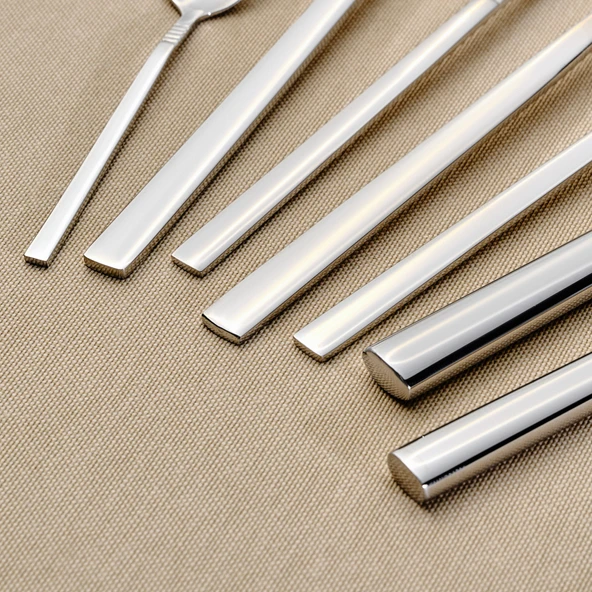 Karaca Elegance Nil Platin 12 Kişilik 84 Parça Çatal Kaşık Bıçak Takımı - Resim 6