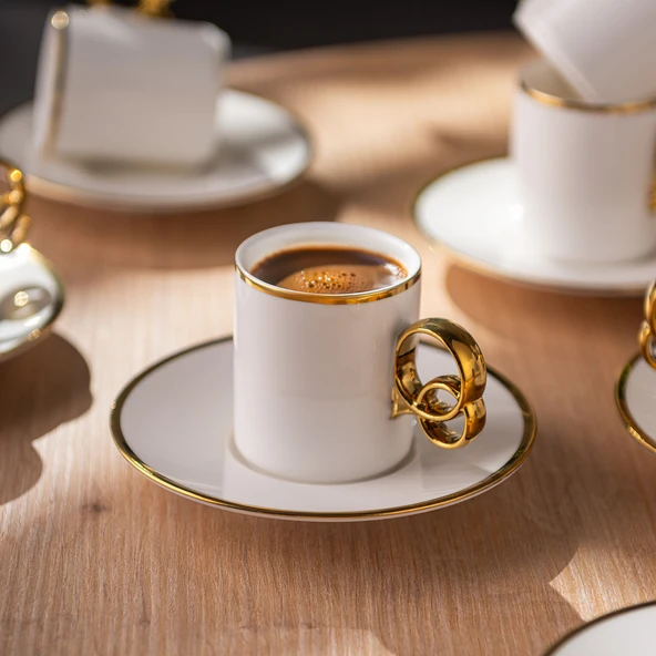 Emsan Wedding 90 ml 6'lı Kahve Fincan Takımı - Resim 6