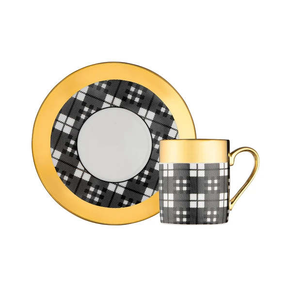 İstanbul Porselen Deren 6'lı Kahve Fincan Takımı 90 ml - Resim 6