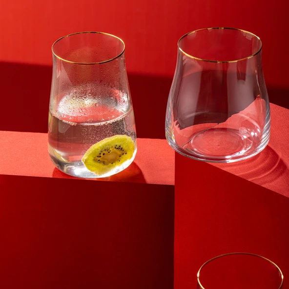 Emsan Brillante 19 Parça Bardak Seti Gold - Resim 3