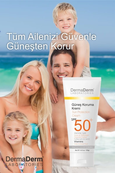 Dermaderm 2 Adet Spf 50+ Güneş Koruma Vitaminli Yüz ve Vücut Güneş Kremi 2 x 100 ml. - 7