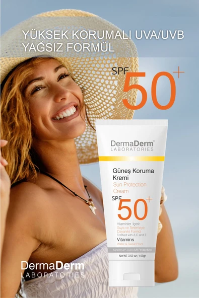 Dermaderm 2 Adet Spf 50+ Güneş Koruma Vitaminli Yüz ve Vücut Güneş Kremi 2 x 100 ml. - 6