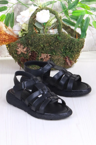 Fort 35904 Mavişim Rahat Esnek Çırt Bağlamalı Kadın Sandalet - Resim 4