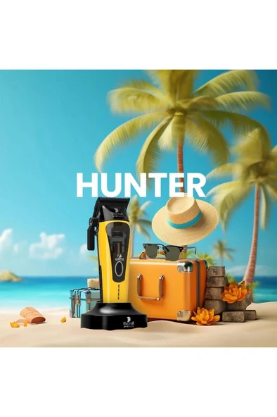 Hector Hunter Profesyonel Saç Tıraş Makinesi Sarı Siyah - 6