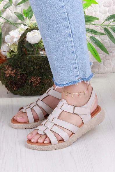 Fort 35904 Mavişim Rahat Esnek Çırt Bağlamalı Kadın Sandalet - Resim 8