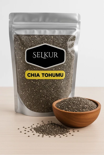 SELKUR  Chia Tohumu 500gr Glutensiz & Organik Chia Seeds ürün görseli 1