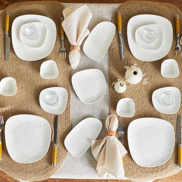 Karaca Forever Bone Cliff 26 Parça 6 Kişilik Kahvaltı Takımı - Resim 2