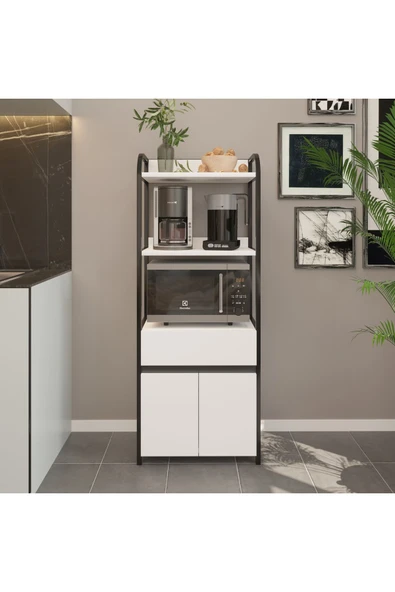modüleva çok amaçlı 2 kapaklı çekmeceli dolap / bango / mikrodalga fırın tezgahı ürün görseli