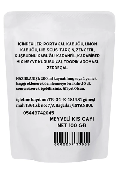 SELKUR  Atom Kış Çayı 100 gr (TROPİK AROMALI-C VİTAMİNİ DEPOSU-ZENGİN IÇERİKLİ) - 2