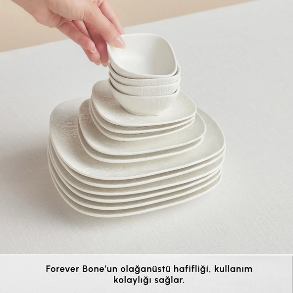 Karaca Forever Bone Cliff 26 Parça 6 Kişilik Kahvaltı Takımı - Resim 8