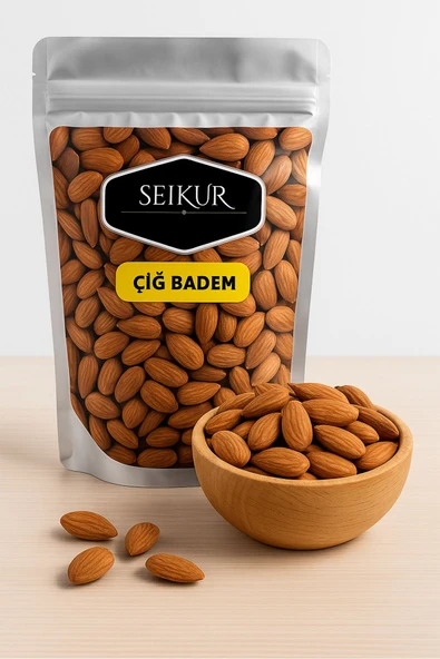 SELKUR  Çiğ Badem 1kg Doypack Ambalaj Iri Tane ürün görseli 1