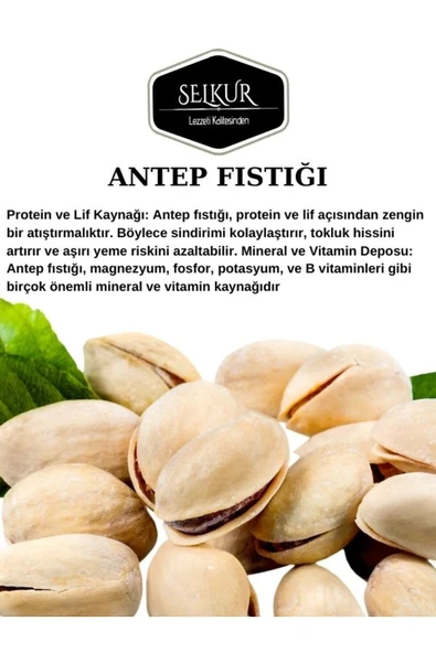 SELKUR  Antep Fıstığı 250gr(kilitli Ambalajda Kavrulmuş) - Resim 4