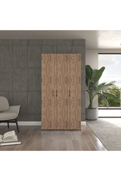 UGİ 3 kapaklı çam elbise dolabı / toparlayıcı / çok amaçlı dolap çam 90 - Resim 2