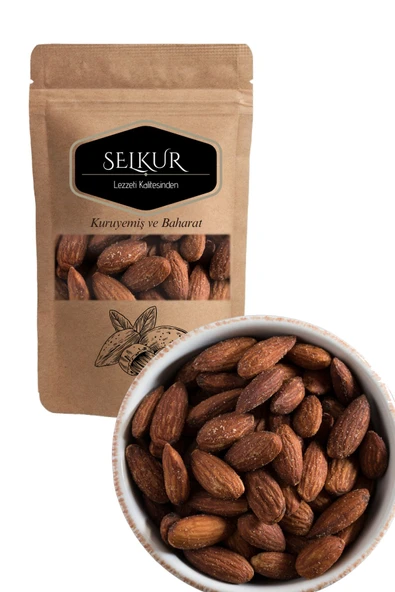 SELKUR  Kavrulmuş Badem 200gr(KİLİTLİ AMBALAJDA) ürün görseli 1