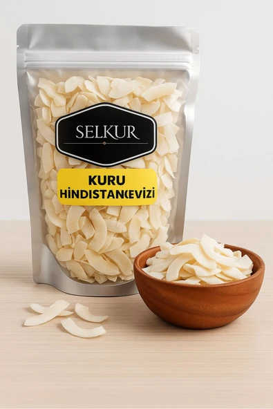SELKUR  Hindistan Cevizi Kurusu 1kg 1.kalite (DİLİMLENMİŞ) ürün görseli 1