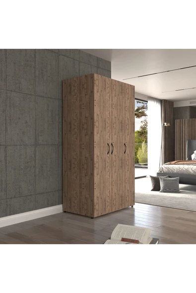 UGİ 3 kapaklı çam elbise dolabı / toparlayıcı / çok amaçlı dolap çam 90 - Resim 3