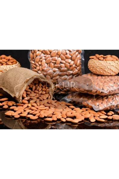 SELKUR  Çiğ Badem 1kg Doypack Ambalaj Iri Tane - Resim 4