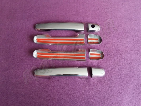 WOC Chrome Toyota Corolla Krom Kapı Kolu 2002-2007 4 Kapı Paslanmaz Çelik - Resim 2