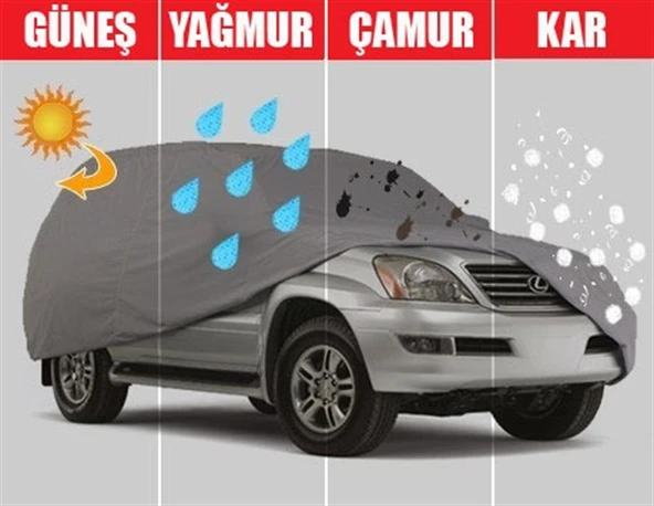 Guard Mazda 3 Sedan Branda 2009-2013 4 Mevsim Miflonlu Gri - Resim 2