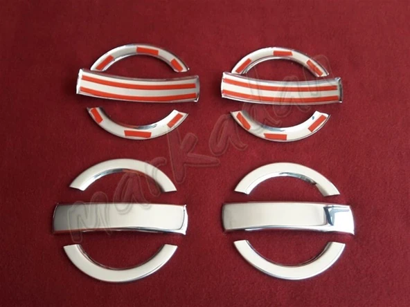 DB Chrome Fiat Doblo Kapı Kolu Nikelajı 2000-2012 4 Kapı P.Çelik - Resim 2