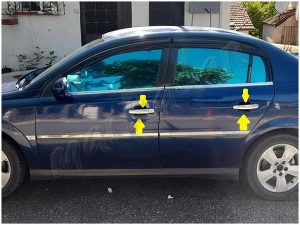 DB Chrome Opel Vectra C Kapı Kolu Nikelajı 2002-2009 4 Kapı P.Çelik - Resim 4