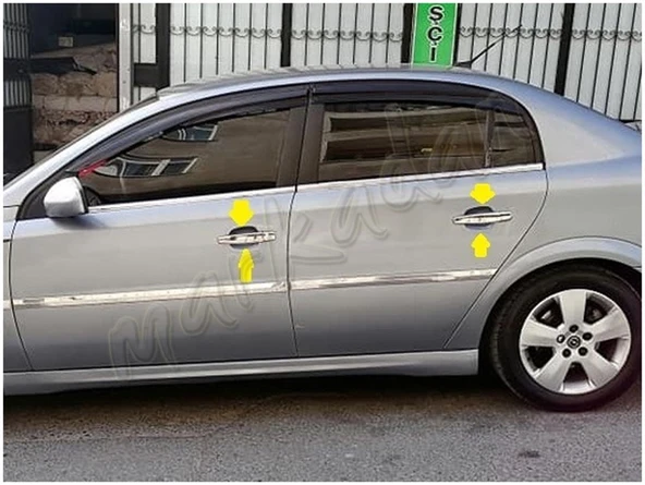 DB Chrome Opel Vectra C Kapı Kolu Nikelajı 2002-2009 4 Kapı P.Çelik - Resim 3