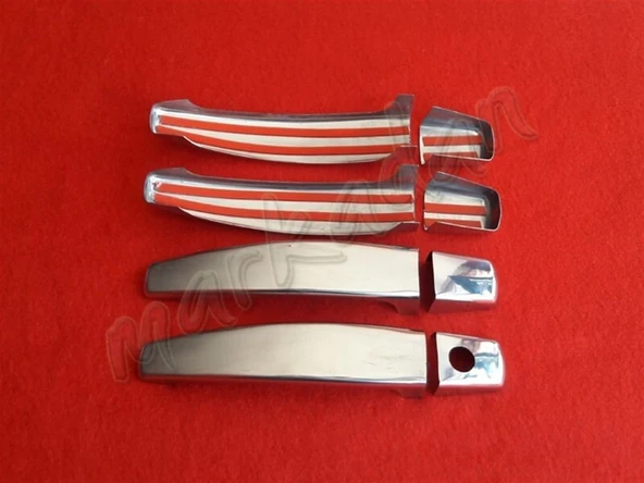 Markadan Opel Signum Krom Kapı Kolu 2003-2008 4 Kapı Paslanmaz Çelik - Resim 2
