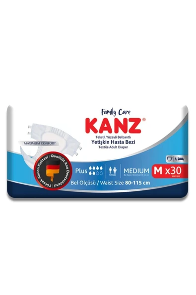 Kanz Orta Boy (M) 30'lu Yetişkin Hasta Bezi ürün görseli 1