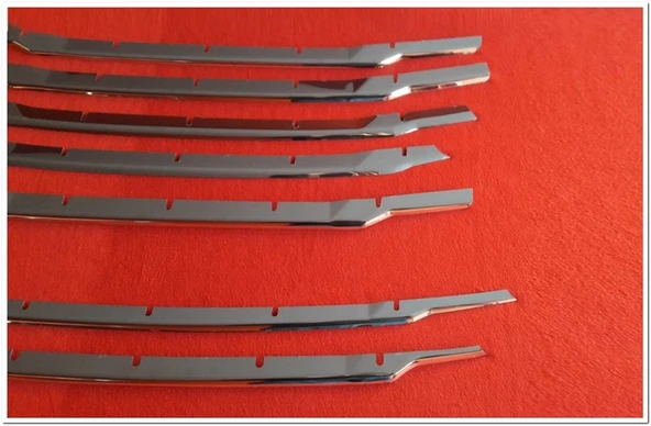 Markadan Ford Tourneo Courier Krom Ön Panjur 2018-2023 Set 7 Parça Paslanmaz Çelik - Resim 3