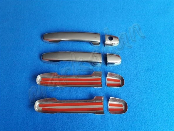 Toyota Auris Krom Kapı Kolu 2006-2012 4 Kapı Paslanmaz Çelik - Resim 2