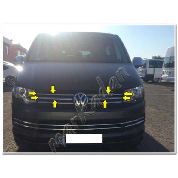WOC Chrome VW T6 Transporter Trendline Krom Ön Panjur 2015-2019 4 Parça Paslanmaz Çelik ürün görseli
