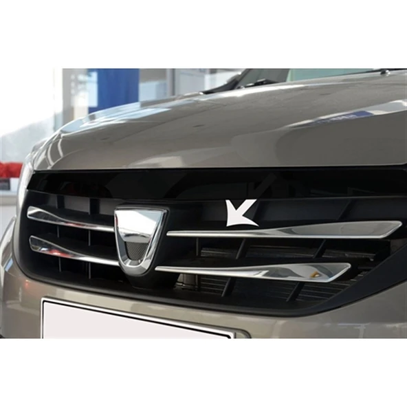 WOC Chrome Dacia Lodgy Krom Ön Panjur 2012-2016 4 Parça Paslanmaz Çelik - Resim 2