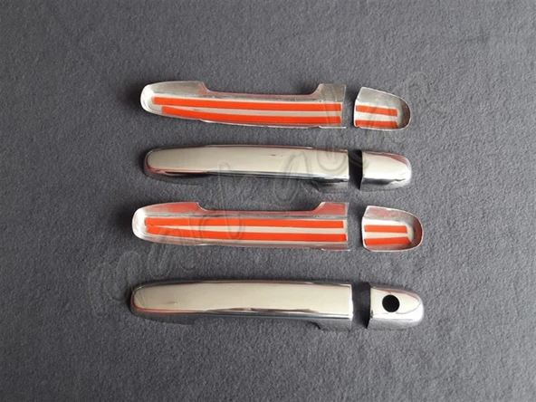 Markadan Toyota Verso Krom Kapı Kolu 2002-2009 4 Kapı Paslanmaz Çelik - Resim 2