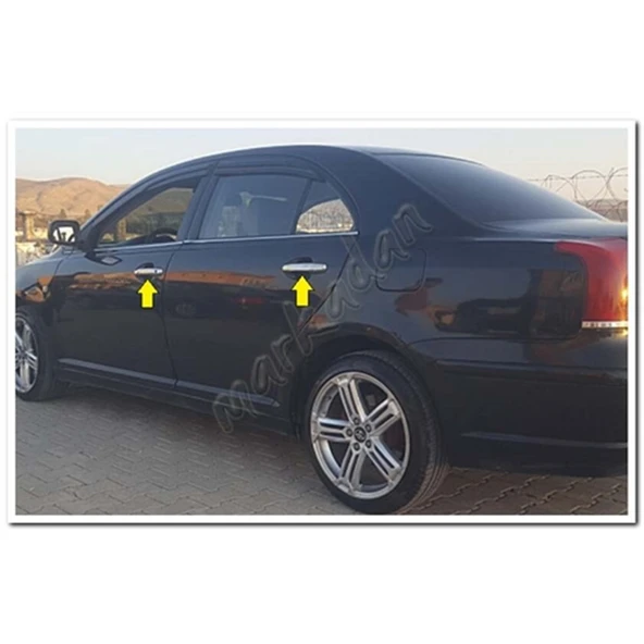 Toyota Avensis Krom Kapı Kolu 2003-2008 4 Kapı Paslanmaz Çelik - Resim 3