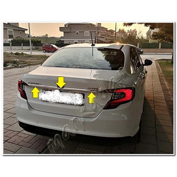 DB Chrome Fiat Egea Sedan Krom Bagaj Çıtası 2015 Sonrası P.Çelik ürün görseli