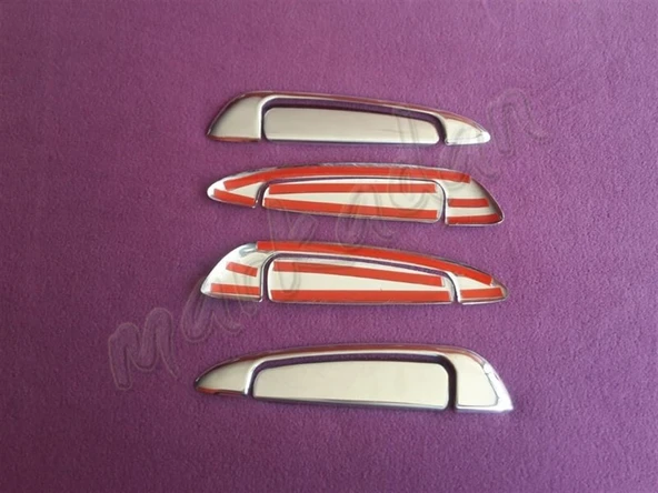 WOC Chrome Fiat Grande Punto Krom Kapı Kolu 2006-2017 4 Kapı 8 Parça Paslanmaz Çelik - Resim 2