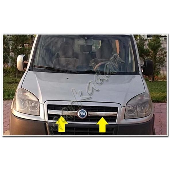 Markadan Fiat Doblo Krom Ön Panjur 2006-2012 2 Parça Paslanmaz Çelik ürün görseli