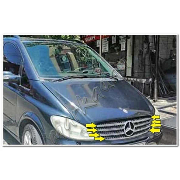 Mercedes Viano Krom Ön Panjur 2004-2010 7 Parça Paslanmaz Çelik ürün görseli