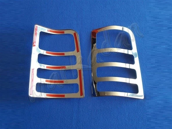 Peugeot Partner Krom Stop Çerçevesi 1996-2008 2 Parça Paslanmaz Çelik - Resim 2