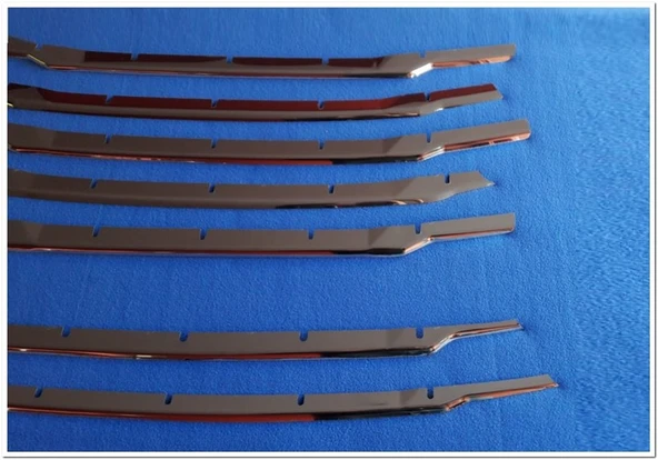 Ford Tourneo Courier Krom Ön Panjur 2018-2023 Set 7 Parça Paslanmaz Çelik - Resim 3